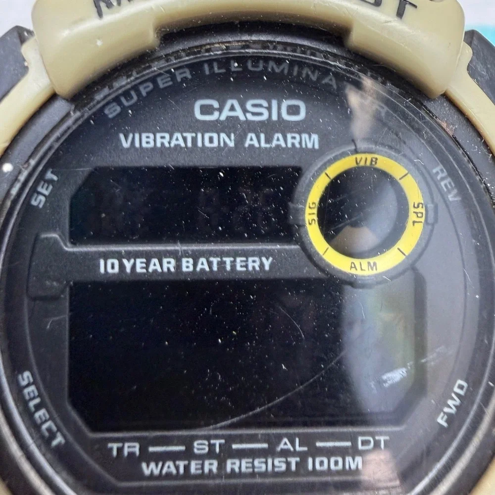 Casio TRT-110H Mud Resist Digital Watch Vibration Alarm Tan Khaki 3463